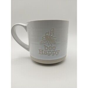 Spectrum Designz Bee Happy Stoneware Coffee Mug – Raised 3D Honeybee Design New